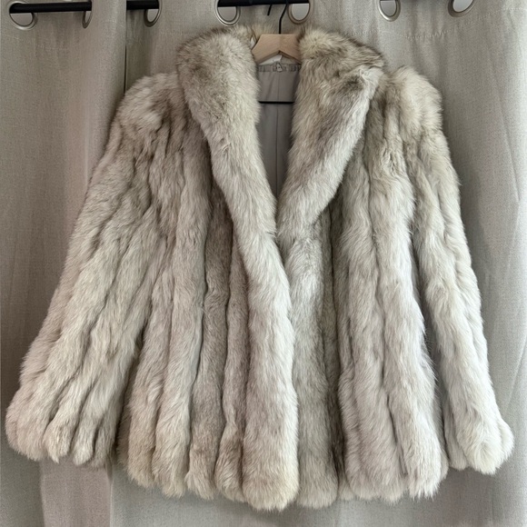 Saga Furs Jackets & Blazers - Genuine Vintage Blue Fox Fur coat